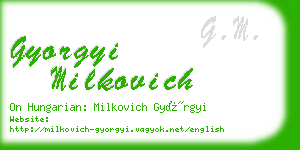gyorgyi milkovich business card